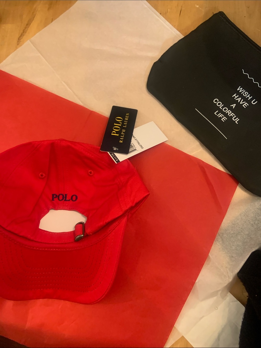 Polo by Ralph Lauren Red Cap with Navy Pony - Picture 5 of 8